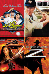 4 Movie Bundle (A League of Their Own/The Natural/The Legend of Zorro/The Mask of Zorro)